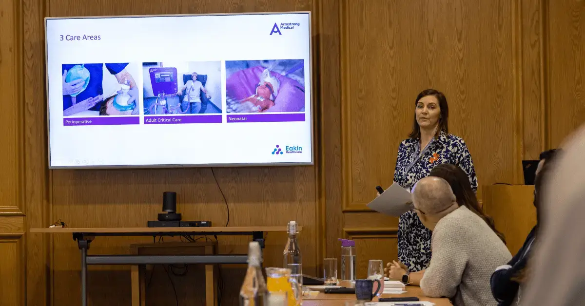 Image of a woman presenting