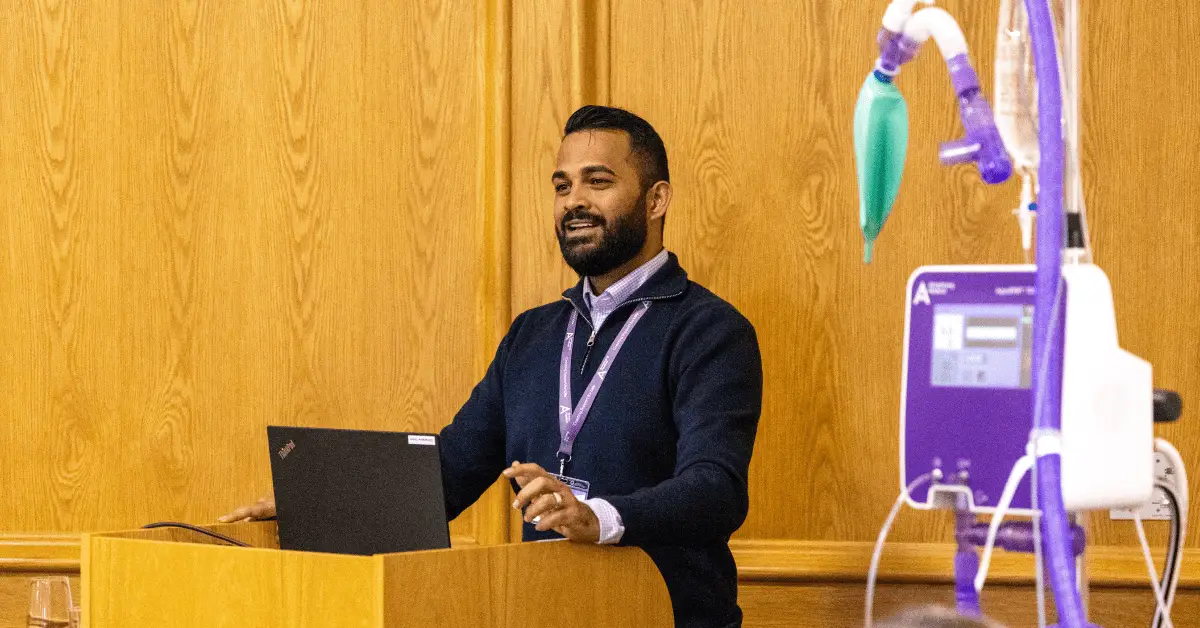 A respiratory care practitioner presenting