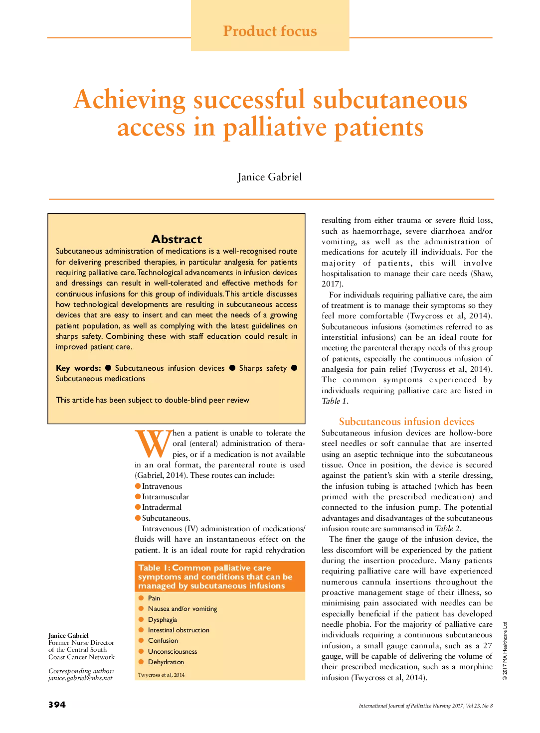 Neria 1 2018 Neria guard IJPN product focus 22May pdf Eakin Healthcare