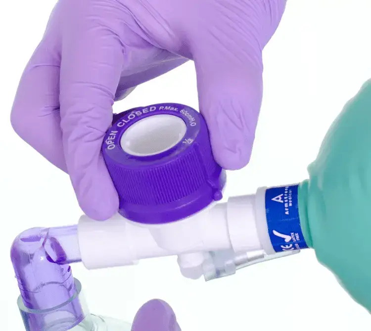 A Mapleson C Ciruit attached to a breathing bag A Mapleson C Ciruit attached to a breathing bag