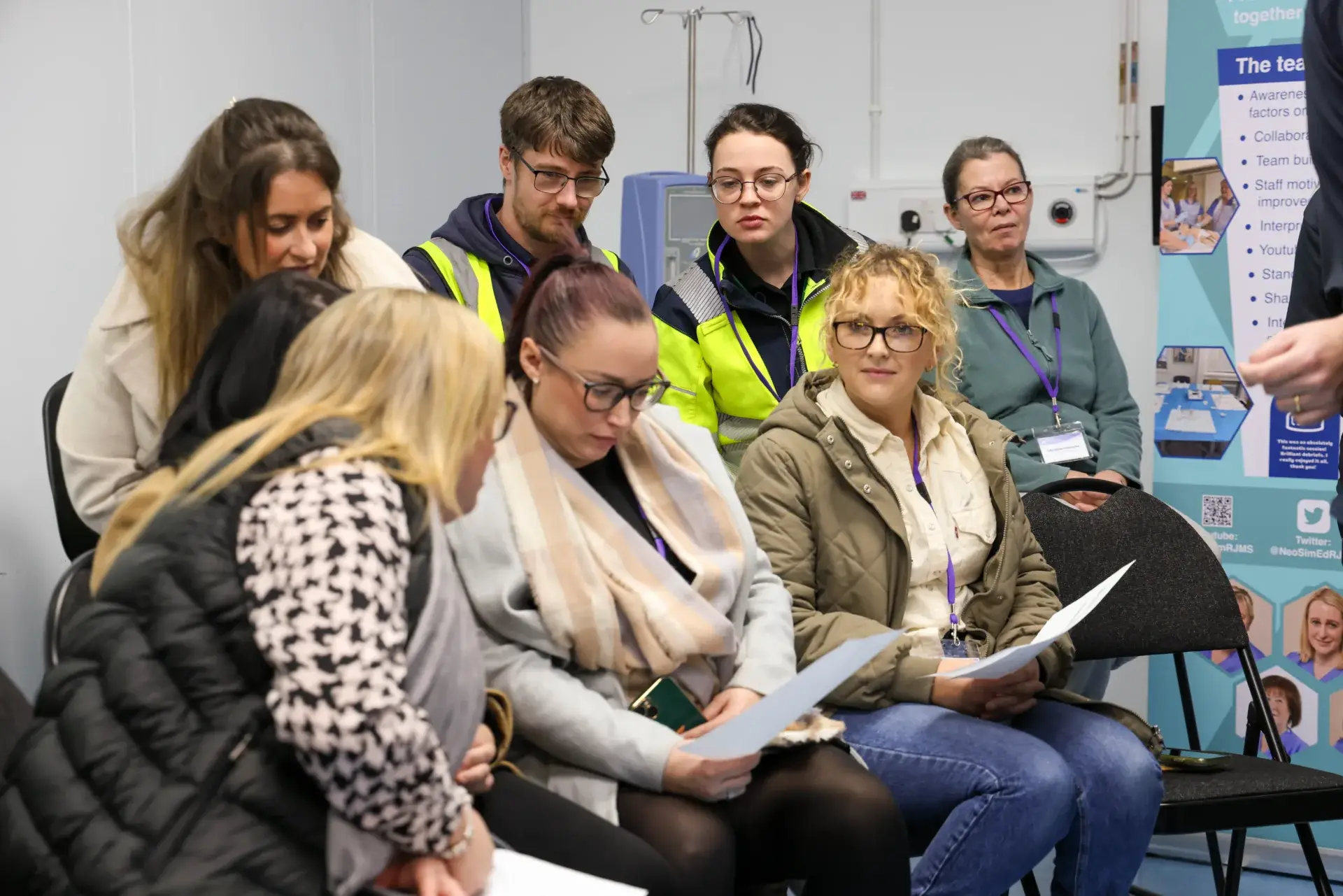 A group of neonatal nurses and Armstrong Medical staff