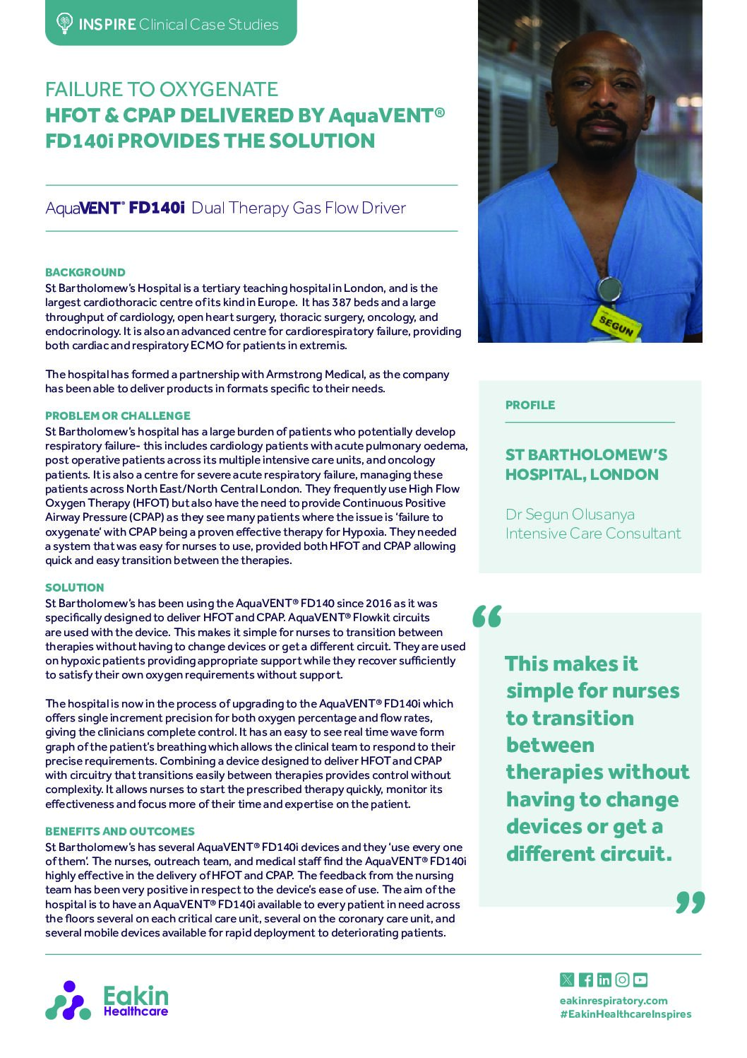 Dr Segun Olusanya Case study pdf Eakin Healthcare