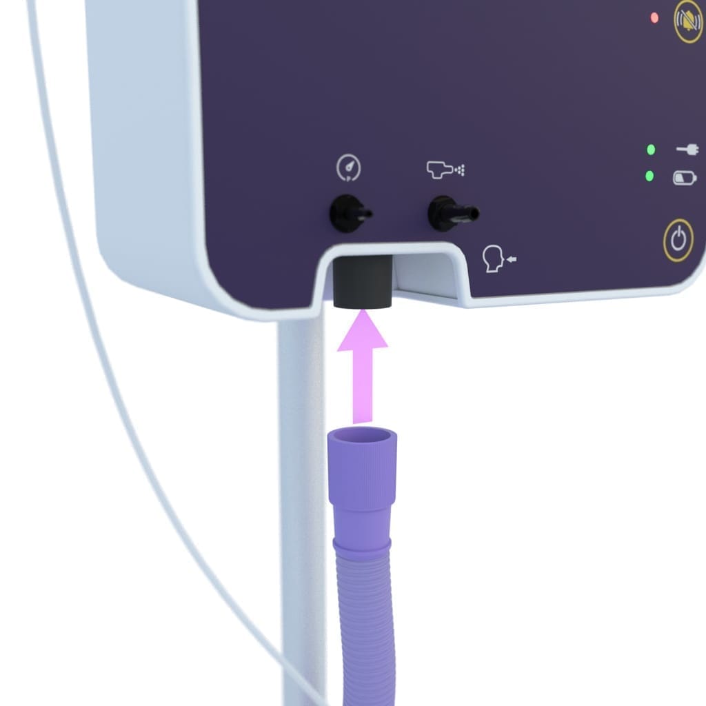 3D rendering of the AquaVENT FD140i with a circuit being attached