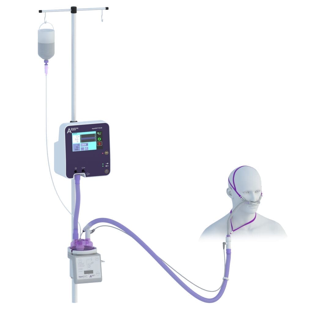 3D rendering of the full HFOT set up on the AquaVENT FD140i