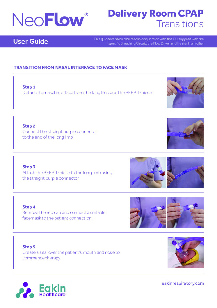 Delivery room CPAP Transitions User Guide pdf Eakin Healthcare