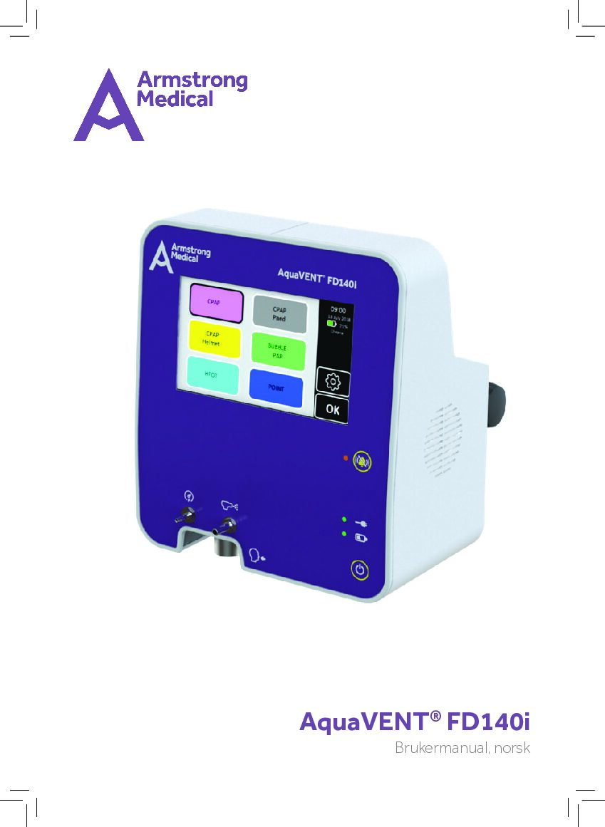 Aquavent FD140i User Manual NO Issue 09 pdf Eakin Healthcare