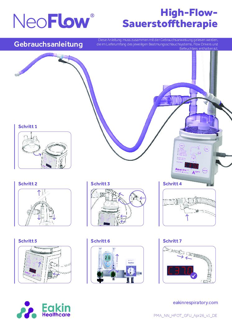 High Flow Oxygen Therapy User Guide V1 German pdf Eakin Healthcare