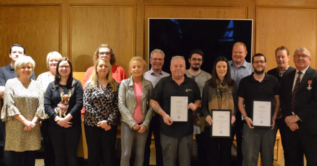 Long service award winners at Armstrong Medical